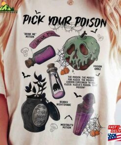 Vintage Retro Pick Your Poison Disney Halloween Shirt Villains T-Shirt Unisex