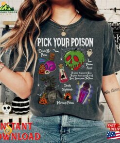 Vintage Retro Pick Your Poison Halloween Png Villains Disneyworld Disneyland Instant Download Unisex Sweatshirt