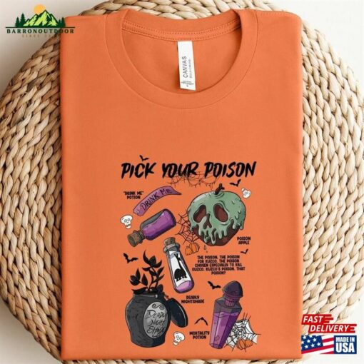 Vintage Retro Pick Your Poison Shirt Disney Halloween Disneyland Villain Sweatshirt Hoodie