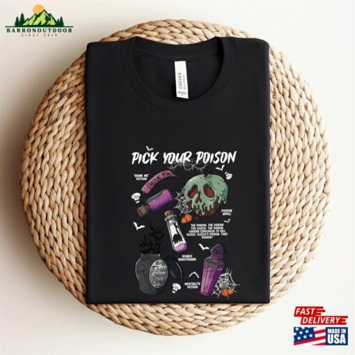 Vintage Retro Pick Your Poison Shirt Disney Halloween Disneyland Villain Sweatshirt Hoodie