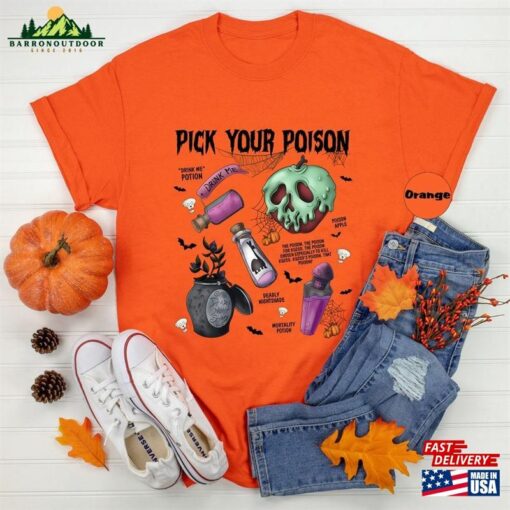 Vintage Retro Pick Your Poison Shirt Disney Halloween T-Shirt Disneyland Villain Sweatshirt Classic