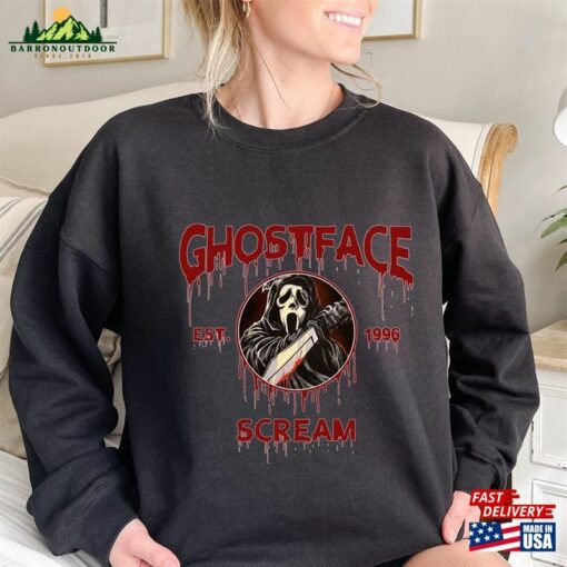 Vintage Scream Ghostface Sweatshirt Horror Movie Character Halloween Shirt Classic