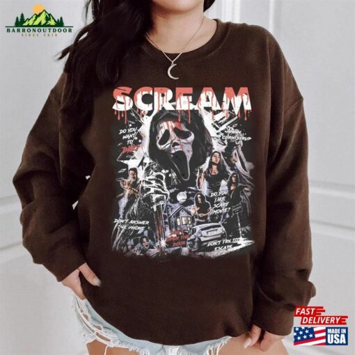 Vintage Scream Ghostface Sweatshirt Retro 90S Shirt Halloween Shirts Hoodie