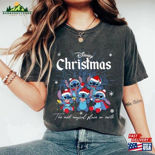 Vintage Stitch Christmas Shirt Disney Sweatshirt Xmas Matching Tee T-Shirt Classic