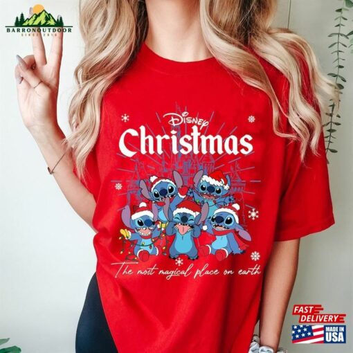 Vintage Stitch Christmas Shirt Disney Sweatshirt Xmas Matching Tee T-Shirt Classic