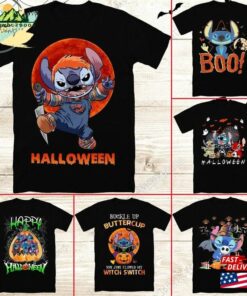 Vintage Stitch Halloween Shirt Nightmare On The Main Street Disney Classic Unisex