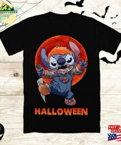 Vintage Stitch Halloween Shirt Nightmare On The Main Street Disney Classic Unisex