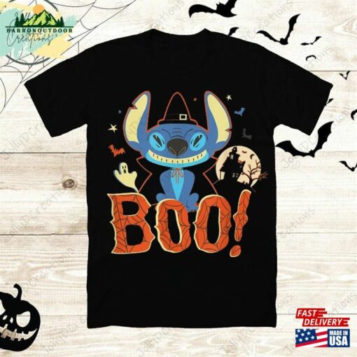 Vintage Stitch Halloween Shirt Nightmare On The Main Street Disney Classic Unisex