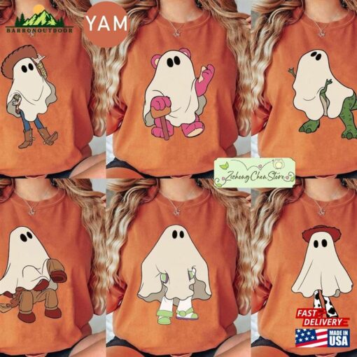 Vintage T Rex Ghost Halloween Comfort Colors Shirt Unisex Hoodie