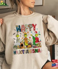Vintage The Griinch Happy Hallothankmas Sweatshirt Halloween Thanksgiving Christmas Funny Griinchmas Shirt Unisex Hoodie Vintage The Griinch Happy Hallothankmas Sweatshirt Halloween Thanksgiving Christmas Funny Griinchmas Shirt Unisex Hoodie