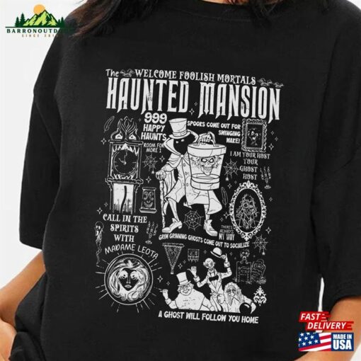 Vintage The Haunted Mansion Shirt Halloween Tee Sweatshirt Unisex