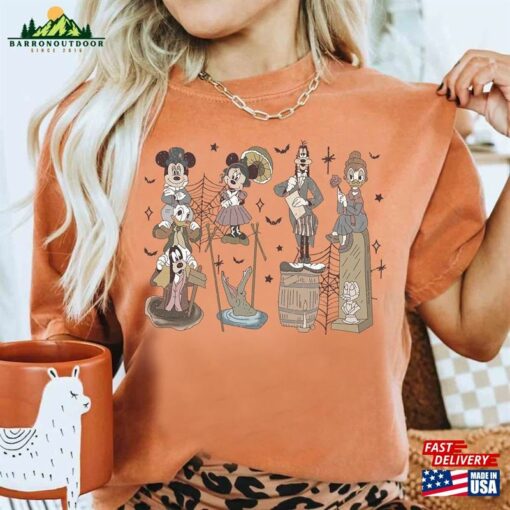 Vintage The Haunted Mansion Shirt Mickey And Friends Halloween Shirts Retro Disney T-Shirt Classic