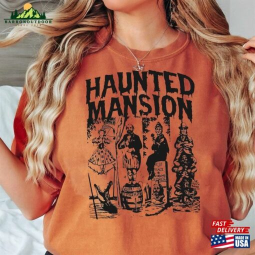 Vintage The Haunted Mansion Shirt Retro T-Shirt Halloween Tee Birthday Gift Funny Spooky Season Hoodie Classic