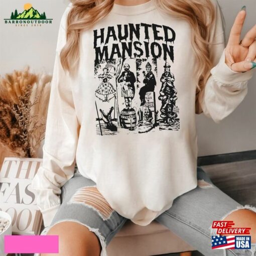 Vintage The Haunted Mansion Shirt Retro T-Shirt Halloween Tee Birthday Gift Funny Spooky Season Hoodie Classic