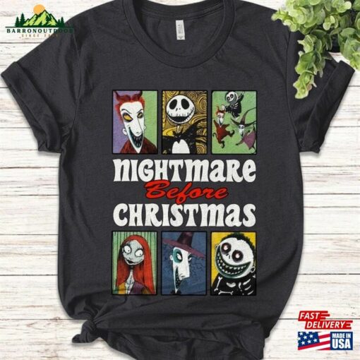 Vintage The Nightmare Before Christmas Characters Shirt Jack Skellington Sally Sweatshirt T-Shirt