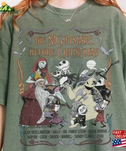 Vintage The Nightmare Before Christmas Comfort Colors Shirt Jack And Sally Oogie Boogie Hoodie T-Shirt