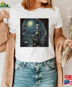 Vintage The Nightmare Before Christmas Halloween Tim Burton T-Shirt Jack Skellington Shirt Sally Unisex Sweatshirt