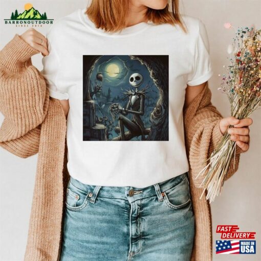 Vintage The Nightmare Before Christmas Halloween Tim Burton T-Shirt Jack Skellington Shirt Sally Unisex Sweatshirt