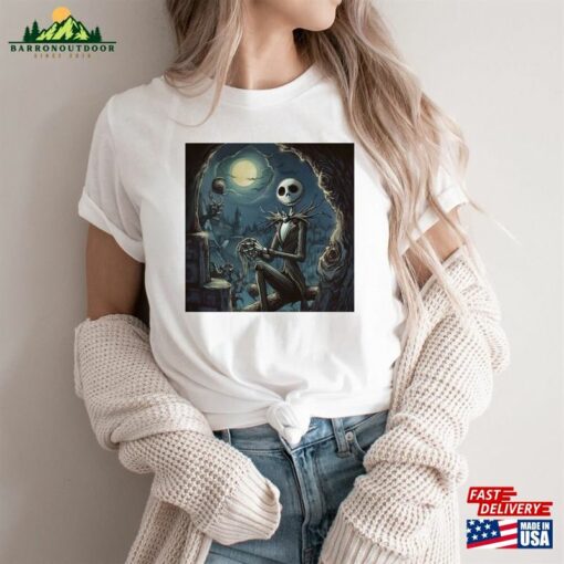 Vintage The Nightmare Before Christmas Halloween Tim Burton T-Shirt Jack Skellington Shirt Sally Unisex Sweatshirt