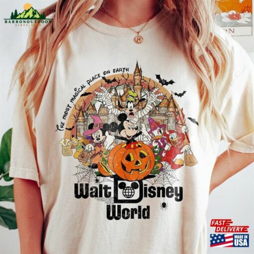 Vintage Walt Disney World Halloween Shirt Disneyworld Mickey Classic Unisex