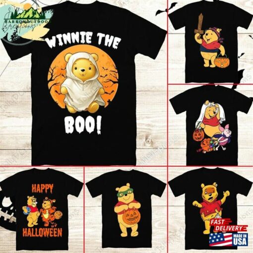 Vintage Winnie Pooh Halloween Shirt Nightmare On The Main Street Disney Unisex Classic