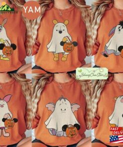 Vintage Winnie The Pooh Ghost Comfort Colors Shirt Halloween Cute Poo Spooky Sweatshirt Hoodie