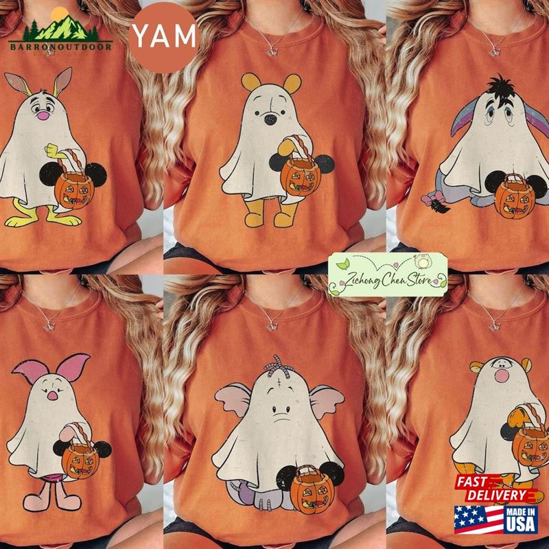 Vintage Winnie The Pooh Ghost Comfort Colors Shirt Halloween Piglet Tigger Eeyore Rabbit Unisex Classic Vintage Winnie The Pooh Ghost Comfort Colors Shirt Halloween Piglet Tigger Eeyore Rabbit Unisex Classic