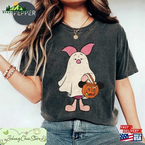 Vintage Winnie The Pooh Ghost Comfort Colors Shirt Halloween Piglet Tigger Eeyore Rabbit Unisex Classic