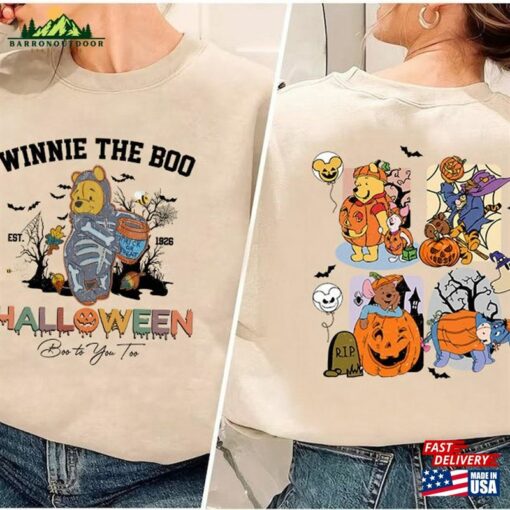 Vintage Winnie The Pooh Halloween Shirts And Friends Disneyland Pumpkin Unisex Classic