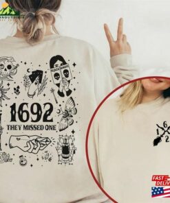 Vintage Witch Halloween Salemm Sweatshirt 1692 They Missed Shirt Oversized Massachusettt Crewneck Unisex T-Shirt