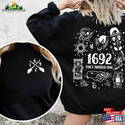 Vintage Witch Halloween Salemm Sweatshirt 1692 They Missed Shirt Oversized Massachusettt Crewneck Unisex T-Shirt