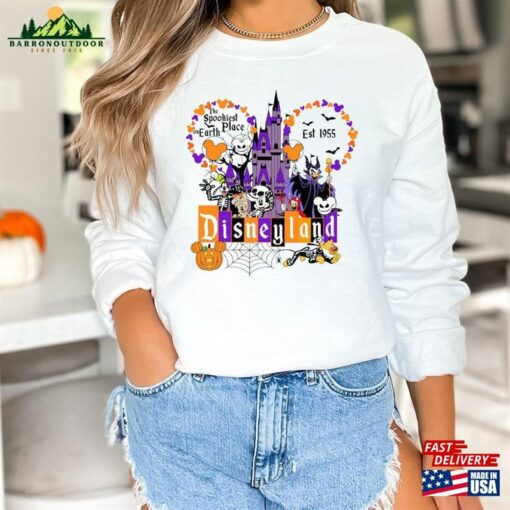 Walt Disney’s Disneyland Halloween Est 1955 Shirt The Spookiest Place On Earth T-Shirt Hoodie