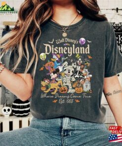 Where Dreams Come True Halloween T-Shirt Disneyland Asthetic Comfort Color Shirt Mickey And Minne Sweatshirt