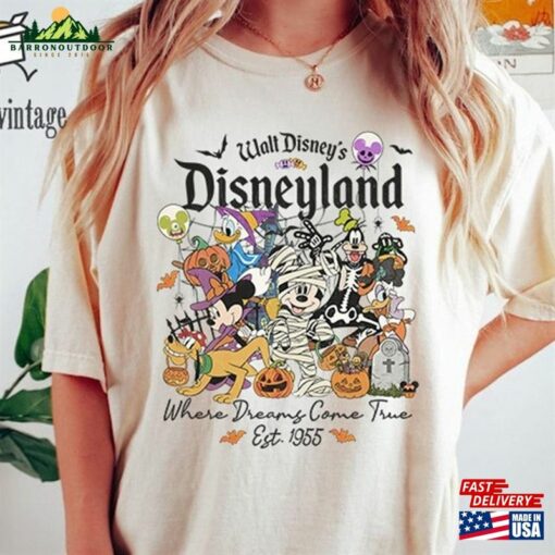 Where Dreams Come True Halloween T-Shirt Disneyland Asthetic Comfort Color Shirt Mickey And Minne Sweatshirt