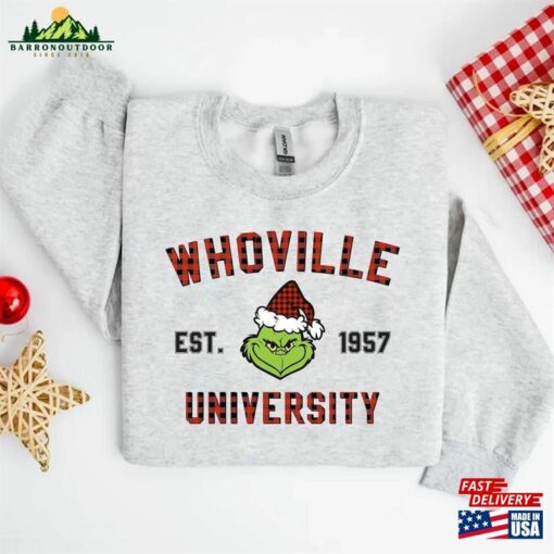 Whoville Green Monster Est 1957 Sweatshirt Merry Christmas Crewneck Hot Trend 2023 Shirt Gift T-Shirt Hoodie