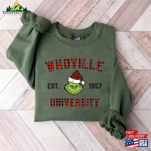 Whoville Green Monster Est 1957 Sweatshirt Merry Christmas Crewneck Hot Trend 2023 Shirt Gift T-Shirt Hoodie