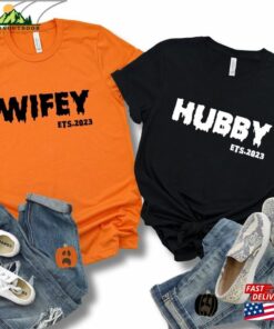 Wifey Est 2023 Hubby Halloween Shirt Unisex Sweatshirt 3