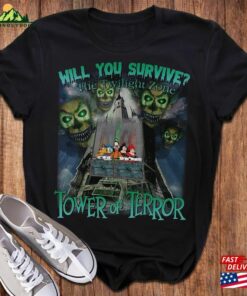 Will You Survive Horror Character Movie Shirt Tower Of Terror Ride Halloween Ghost Unisex Classic