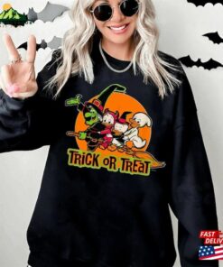 Witch Huey Dewey Louie Trick Or Treat Halloween T-Shirt Donald’s Nephews Shirt Sweatshirt Unisex