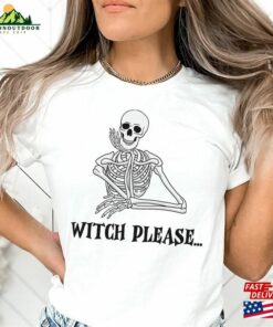 Witch Please Halloween Tee Funny Skeleton Shirt For College Students Sassy Puns Classic T-Shirt