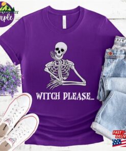 Witch Please Halloween Tee Funny Skeleton Shirt For College Students Sassy Puns Classic T Shirt 4