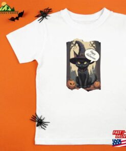 Witches Black Cat For Halloween 2023 Unisex Jersey Short Sleeve Tee T-Shirt Hoodie