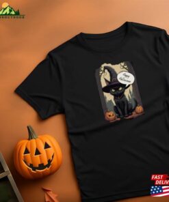 Witches Black Cat For Halloween 2023 Unisex Jersey Short Sleeve Tee T Shirt Hoodie 3