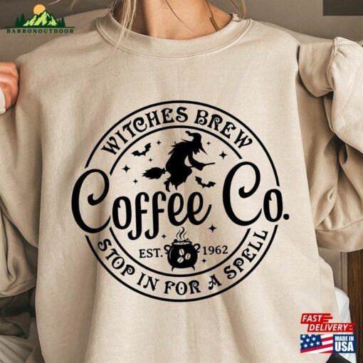 Witches Brew Coffee Co Sweatshirt Halloween Fall Unisex Hoodie