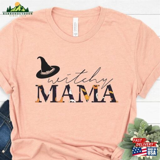 Witchy Mama Halloween Shirts 2023 Shirt For Women Sweatshirt T-Shirt