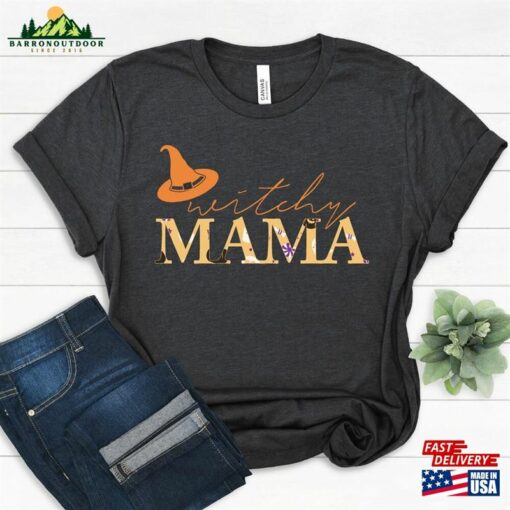 Witchy Mama Halloween Shirts 2023 Shirt For Women Sweatshirt T-Shirt