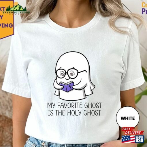 Women’s Fall Christian T-Shirt Halloween Funny Holy Ghost Shirt Classic Hoodie