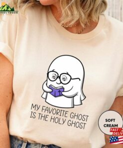 Womens Fall Christian T Shirt Halloween Funny Holy Ghost Shirt Classic Hoodie 3