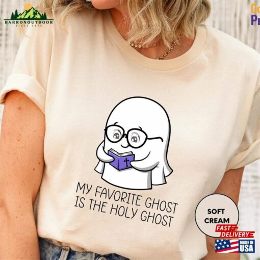 Women’s Fall Christian T-Shirt Halloween Funny Holy Ghost Shirt Classic Hoodie