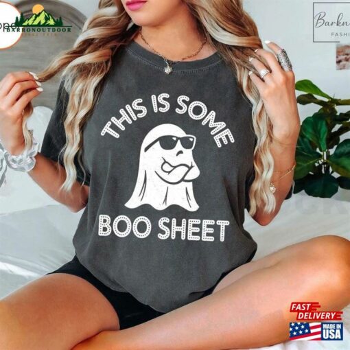 Women’s Halloween This Is Some Boo Sheet Round Shirt Ghost Sweatshirt Classic